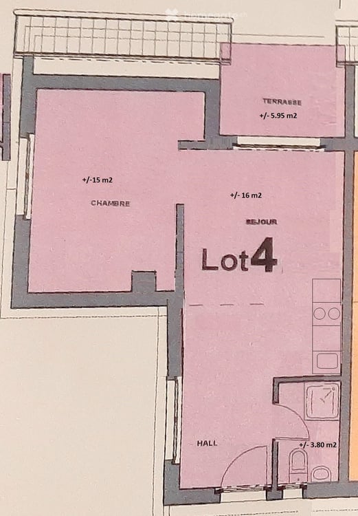 Studio rénové avec terrasse au centre de Crans-VD 5