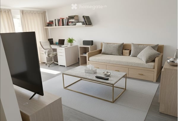 Studio 33.5 m2 avec grand balcon sud (11 m2) - Clarens 1
