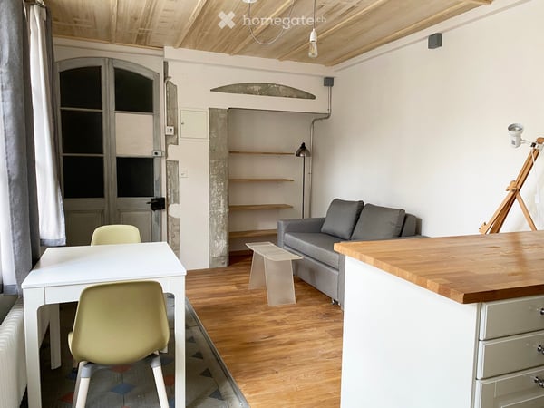 2 pièces (meublé) avec loggia et jardin dans le Bourg 3