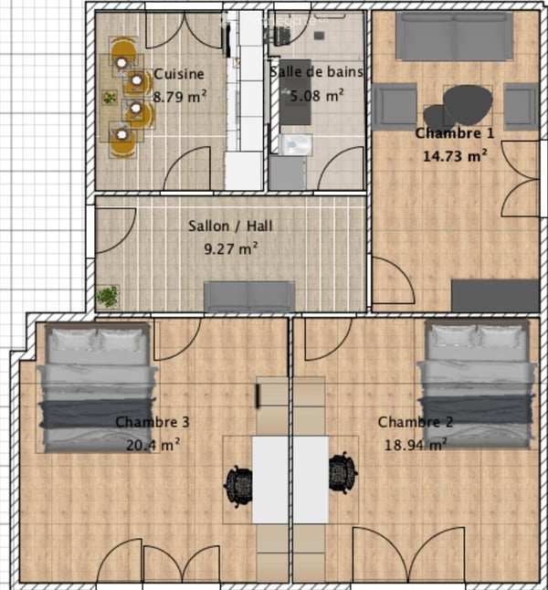 Appartement de 2 chambres à Bulle 4