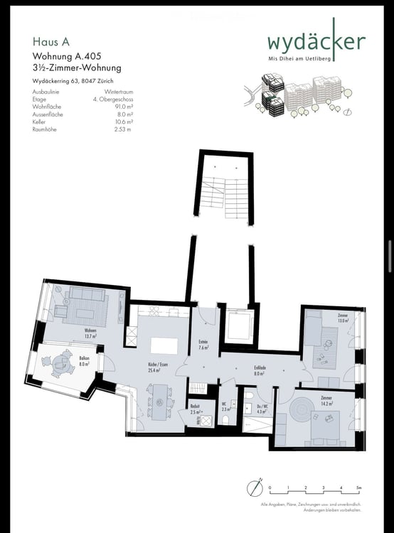 Helle und moderne 5.5-Zimmer Verfügbar 1. Oktober 2026 1
