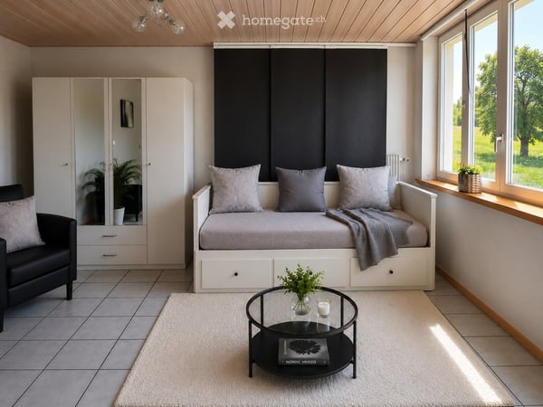 À louer à Gumefens - Charmant studio meublé d'env. 30 m² 1