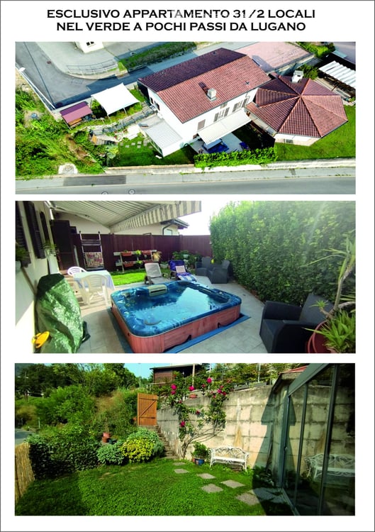 Esclusivo appartamento di 3½ locali, giardino, pergola 1