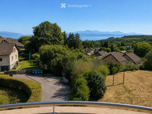 Attique 4.5 pièces, vue panoramique lac et Alpes, terrasse 2