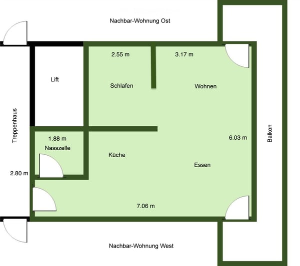 Helle 1,5-Zimmer-Wohnung mit Balkon zu vermieten 3