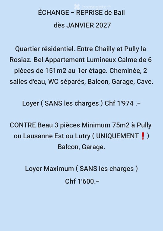 ÉCHANGE - REPRISE de Bail dès JANVIER 2027 13