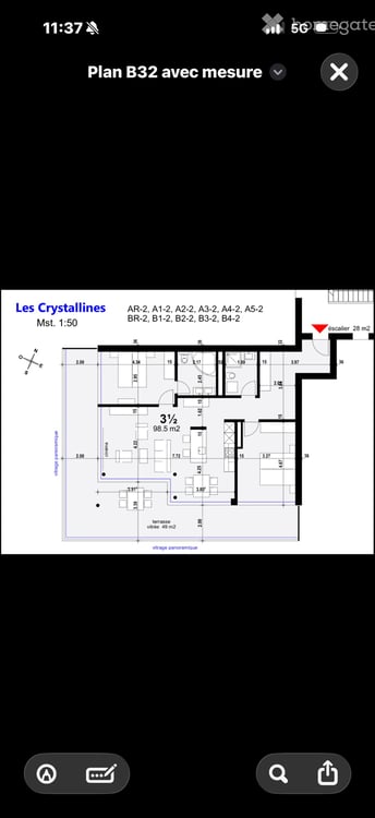 Superbe 1.5 a louer 26m2 1