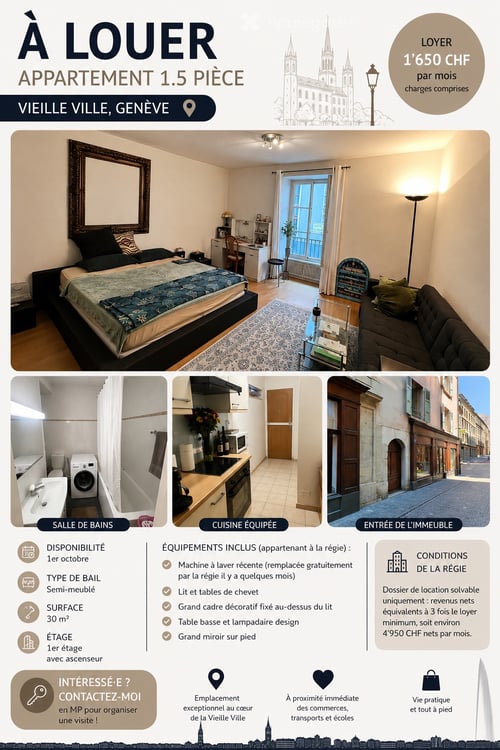 Appartement 2.5 pièce, vieille-ville 4