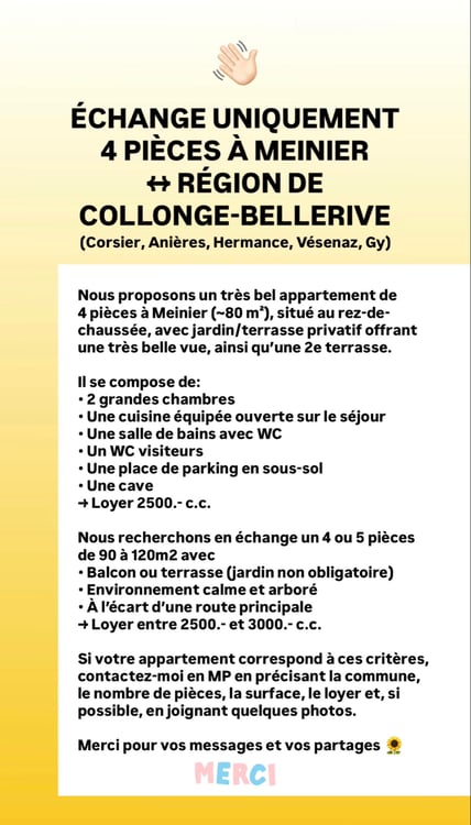 Échange 4 pièces Meinier (1252) 4