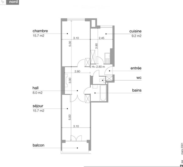 2.5 pièces avec balcon  Sous-location entièrement équipé 4