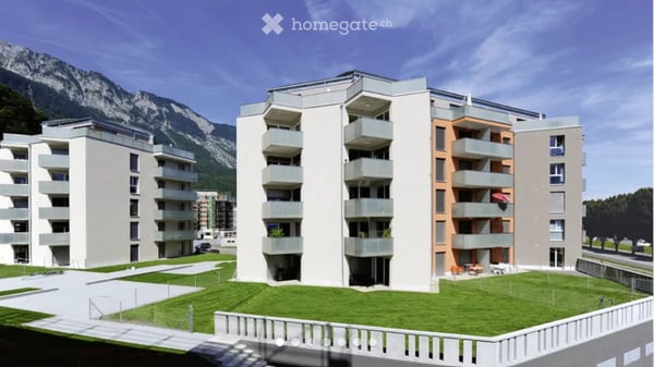 3.5 p. neuf, 4è, balcon, garage, parc, 30 mn Lausanne - Sion 1
