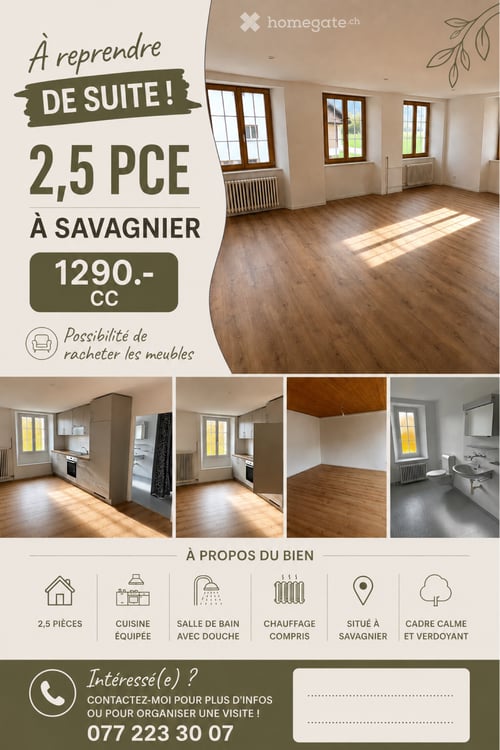 Appartement 2,5pce 1