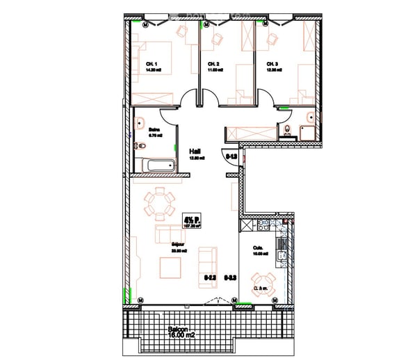 Beau 4.5 pièces de 107 m² - Quartier des Îles - 1er décembre 4
