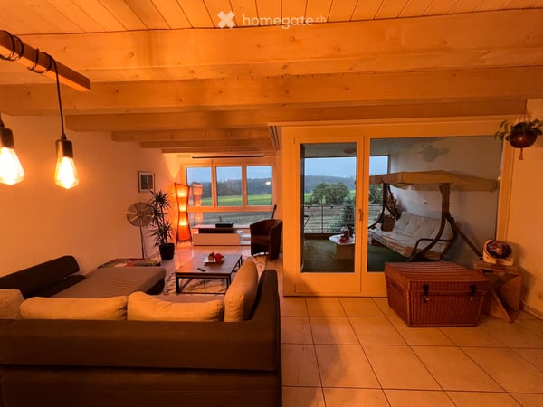 Duplex 3,5 pièces meublé à Neyruz sans vis-à-vis avec vue 1