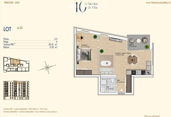 Moderne 2.5-Zimmer-Neubauwohnung mit Balkon 5