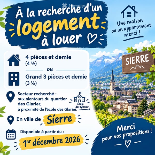 À la recherche dun 4.5 à sierre 17