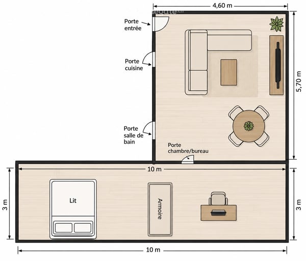 2.5 pièces Quartier maladiere 1