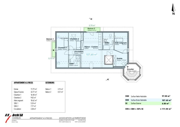 07435 - Appartement 4.5 pièces - Impasse du Bout de la Forêt 11 - St-Gingolph 2