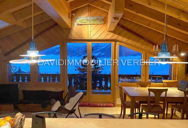 Verbier: Appartement en attique de 1.5 pièces à L'année ou à la saison 22