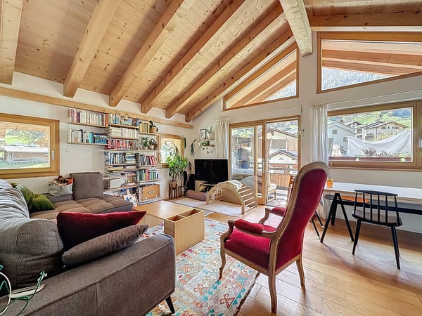 Appartement 3 pièces 65m² au Châble avec balcon