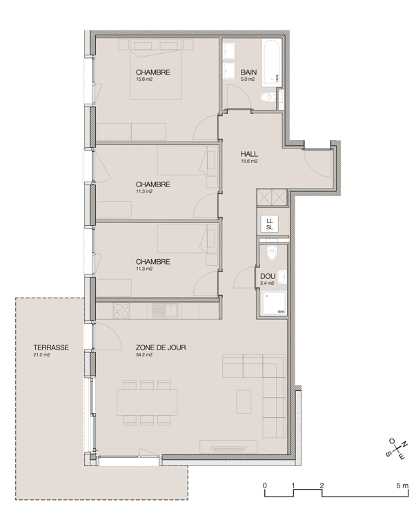 Vionnaz - Appartement 4 pièces 1/2 - Lot A03 - Rez de jardin - Investisseur ou privé 2