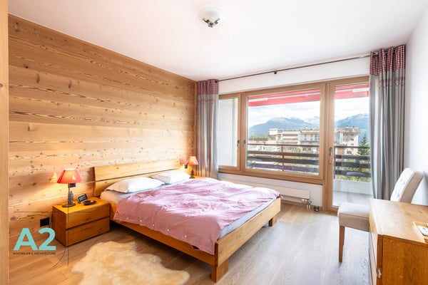 Magnifique  1.5 pièces dans le centre de Crans-Montana Location Année 5