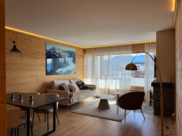 Appartement rénové en plein centre de Crans à louer à l'année