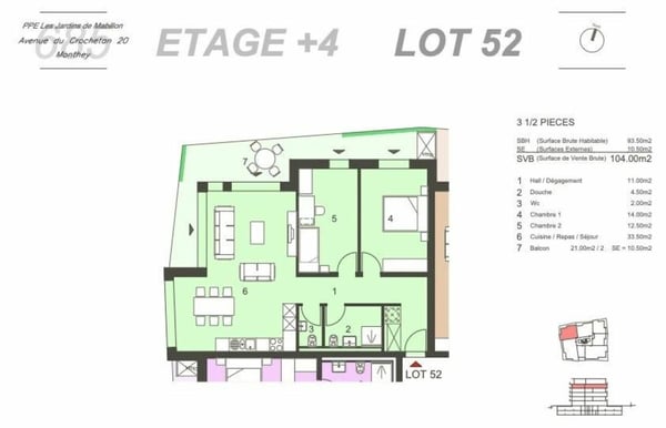 Appartement 1.5 pièces à Monthey 5