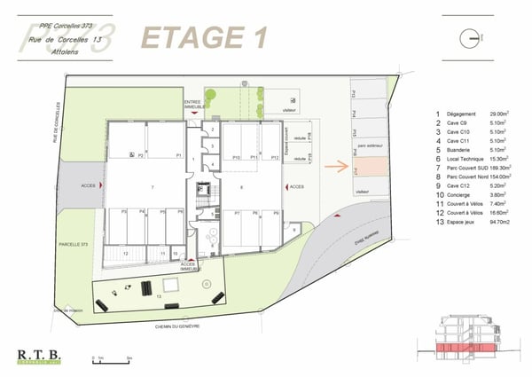 Place de parc extérieure Corcelles 5