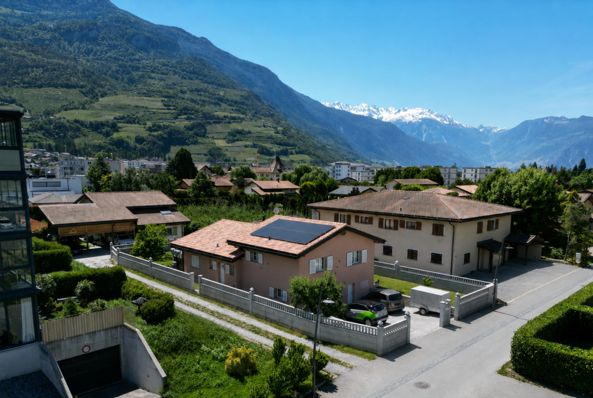 Villa individuelle de 5.5 pcs à Saxon avec espace extérieur de près de 500 m²