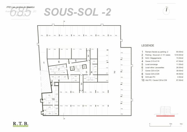Vente place de parc garage souterrain PPE Les Jardins de Mabillon Monthey 7