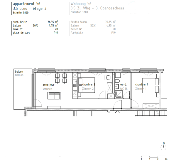 3.5 ROOMS WITH TERRACE AND INDOOR PARKING - BUILT IN 2021 - IDEAL LOCATION / MALOC-IMMO 4