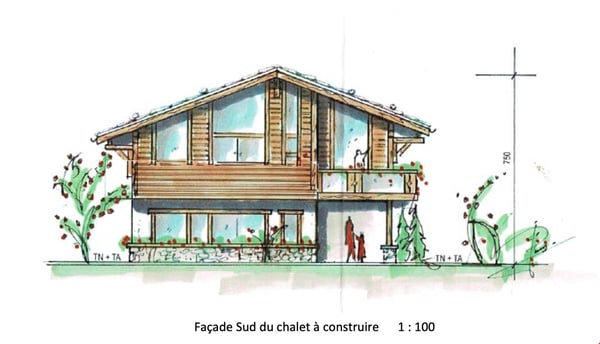 Terrain avec mazot et autorisation de construire en force chalet 10