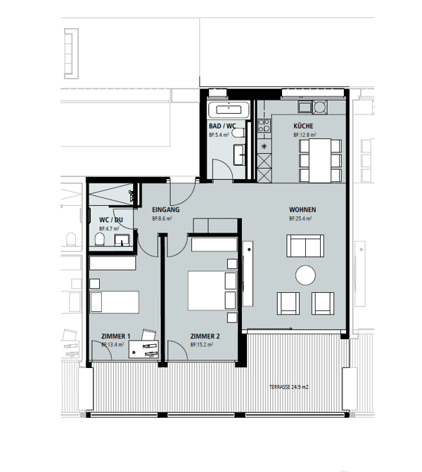 Einzigartige 3.5-Zimmer-Wohnung mit Terrasse in Laupen 13