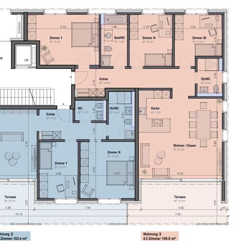 Erstbezug: Exklusive 4.5-Zimmer-Neubauwohnung mit grosser Terrasse in Kerzers 2