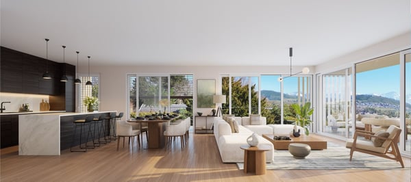 Appartement attique de 3.5 pièces à vendre à Lutry avec vue lac et Montagne au clame 5