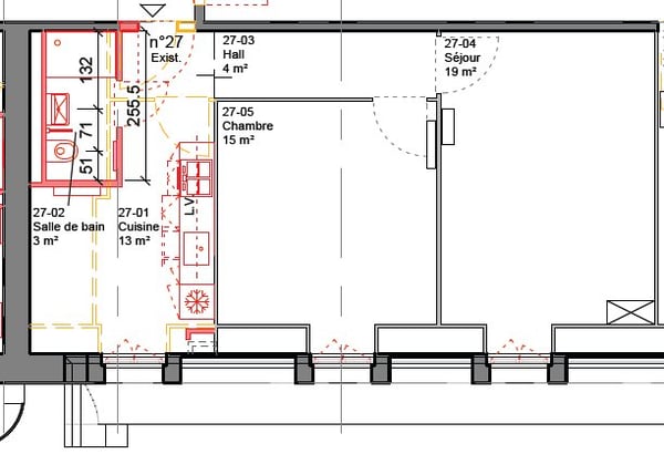 Lot 27 de 1.5 pièces au 5ème étage 6