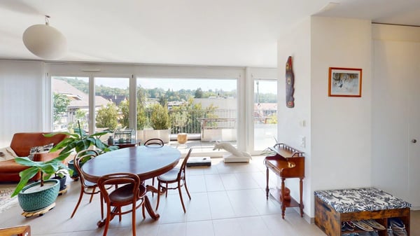 Attic 3.5 rooms with large terrace and Léman Express two minutes away! 2