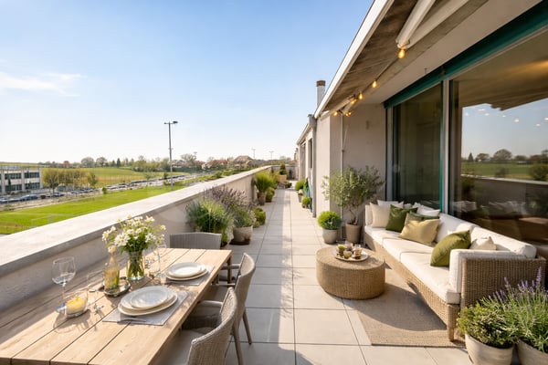 Attique exclusif occupant tout l'étage avec vaste terrasse au coeur de Perly 13
