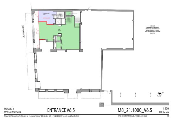 Bureaux de standing proposant 1'230 m² avec terrasse privative au cœur de Genève 13