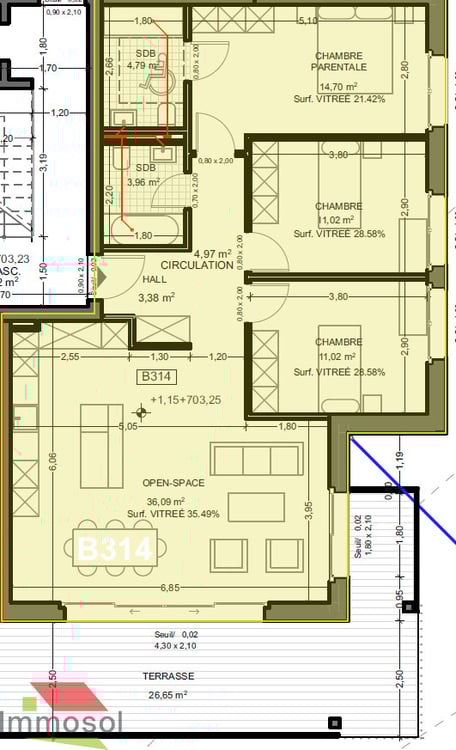 Appartement neuf 1.5 pièces - Terrasse avec belle vue - Le Mont 7