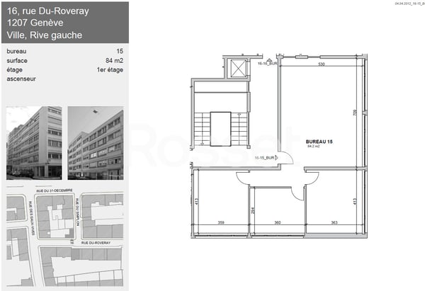 Bureaux d'env. 84m² au 1er étage 2