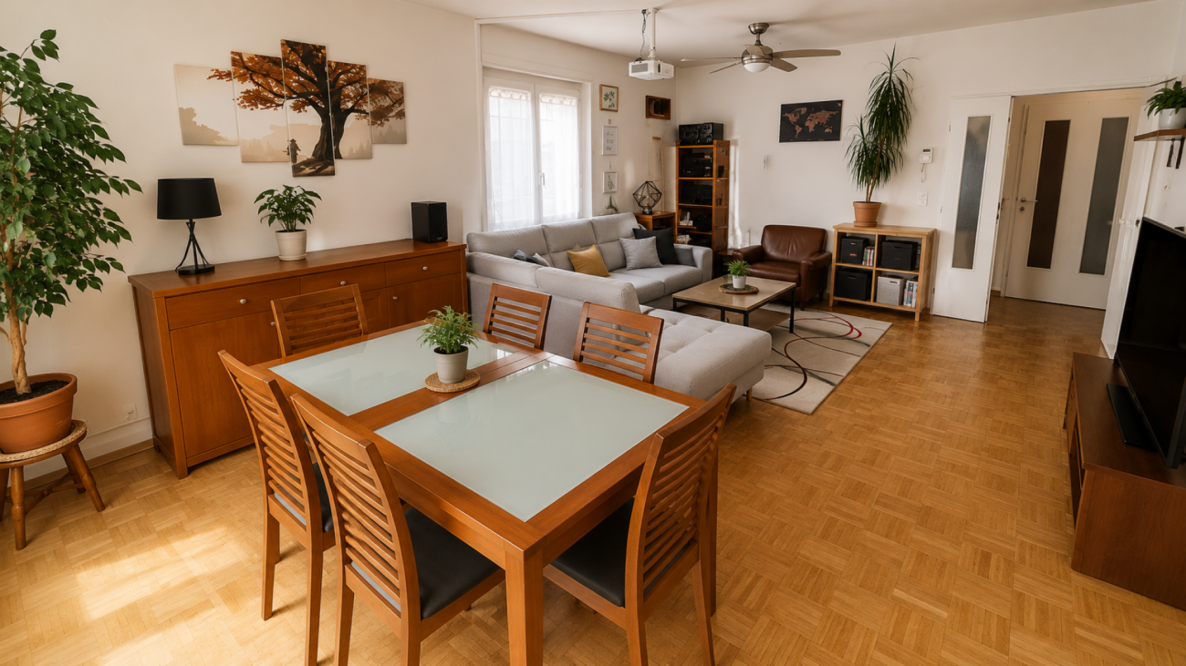 Spacieux attique de 5 pièces avec balcon, garage box et grande cave