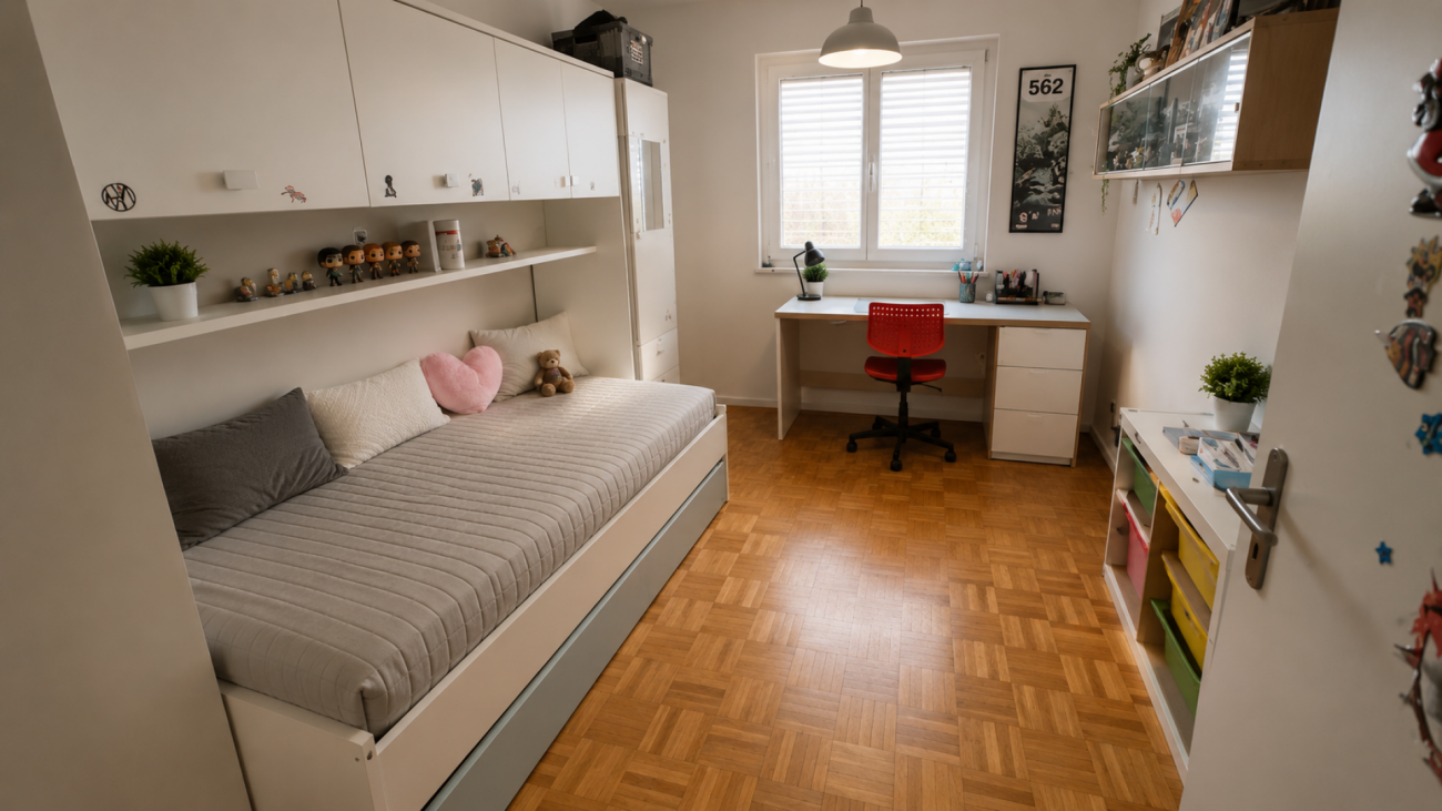 Spacieux attique de 5 pièces avec balcon, garage box et grande cave