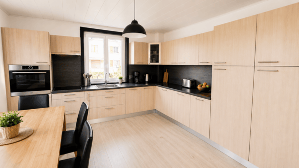 Superbe villa individuelle de 2 logements et disponible aménagé en grand studio, à proximité immédiate du centre d'Yverdon, avec spacieux jardin richement arboré et fleuri 12
