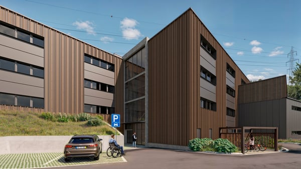 Ateliers & bureaux neufs à vendre ZI Budron, Mont-sur-Lausanne Lots modulables dès 381 m² Bâtiment Minergie 5