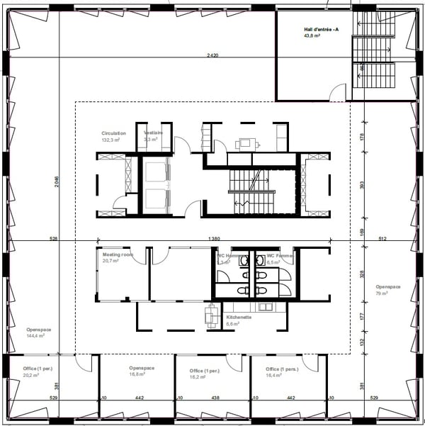 Bureaux de prestige à louer - avenue de Rhodanie à Lausanne - 496 m2 avec vue lac 7