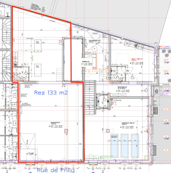 Arcade/bureau/locaux à louer 100 & 150 m2 env. 8