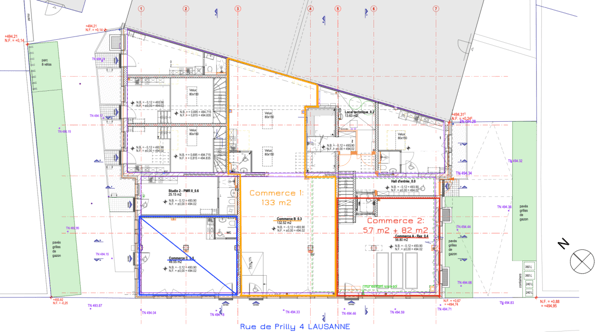 Arcade/bureau/locaux à louer 100 & 150 m2 env. 3