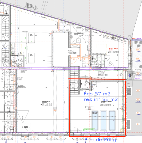 Arcade/bureau/locaux à louer 100 & 150 m2 env. 9